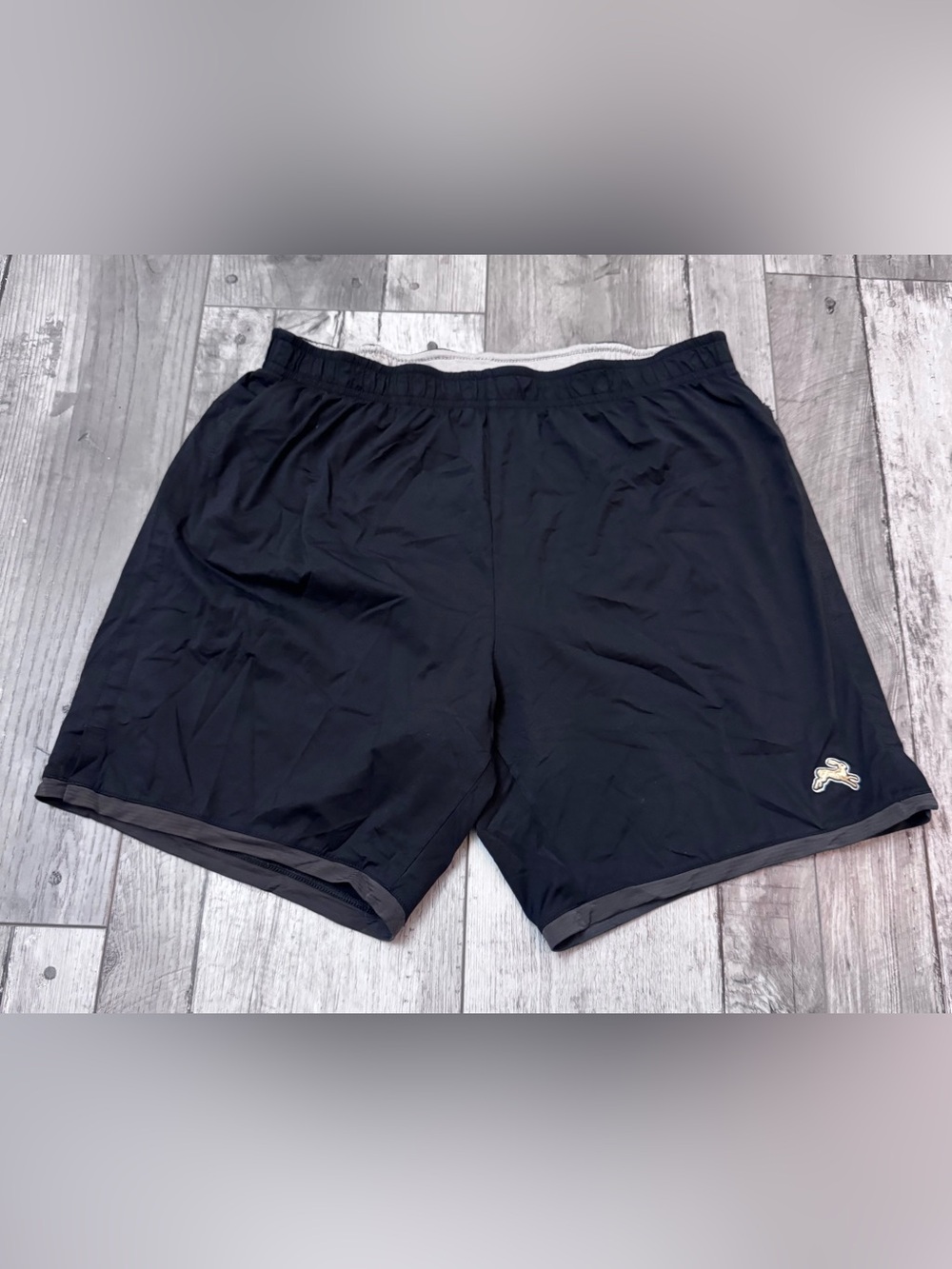 Tracksmith Black Men's Session Athletic Shorts Reflective Logo 7” Running